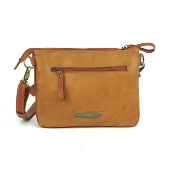 American West Texas Rose Multi-Compartment Crossbody - Natural Tan #2